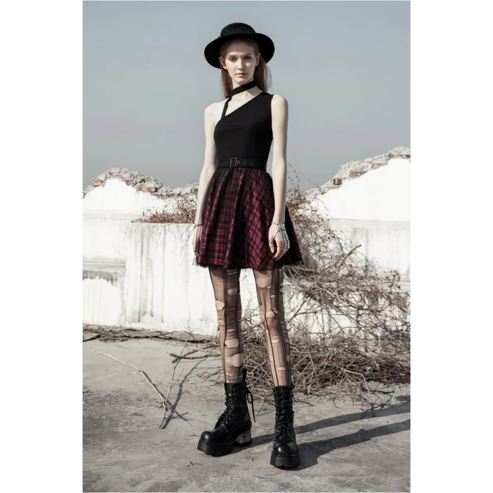 Punk Rave Plaid Dress - Picture 6 of 13